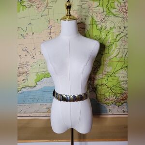 Vintage Gold and Silver Stretchy Coin Belt.